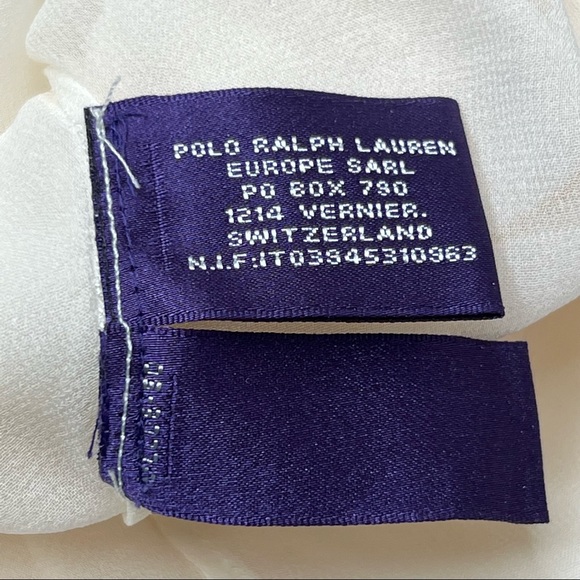 Ralph Lauren Collection Purple Label Cream Silk Fluted Dress Size 12 - Picture 8 of 12